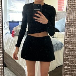 Princess Polly black mini skirt